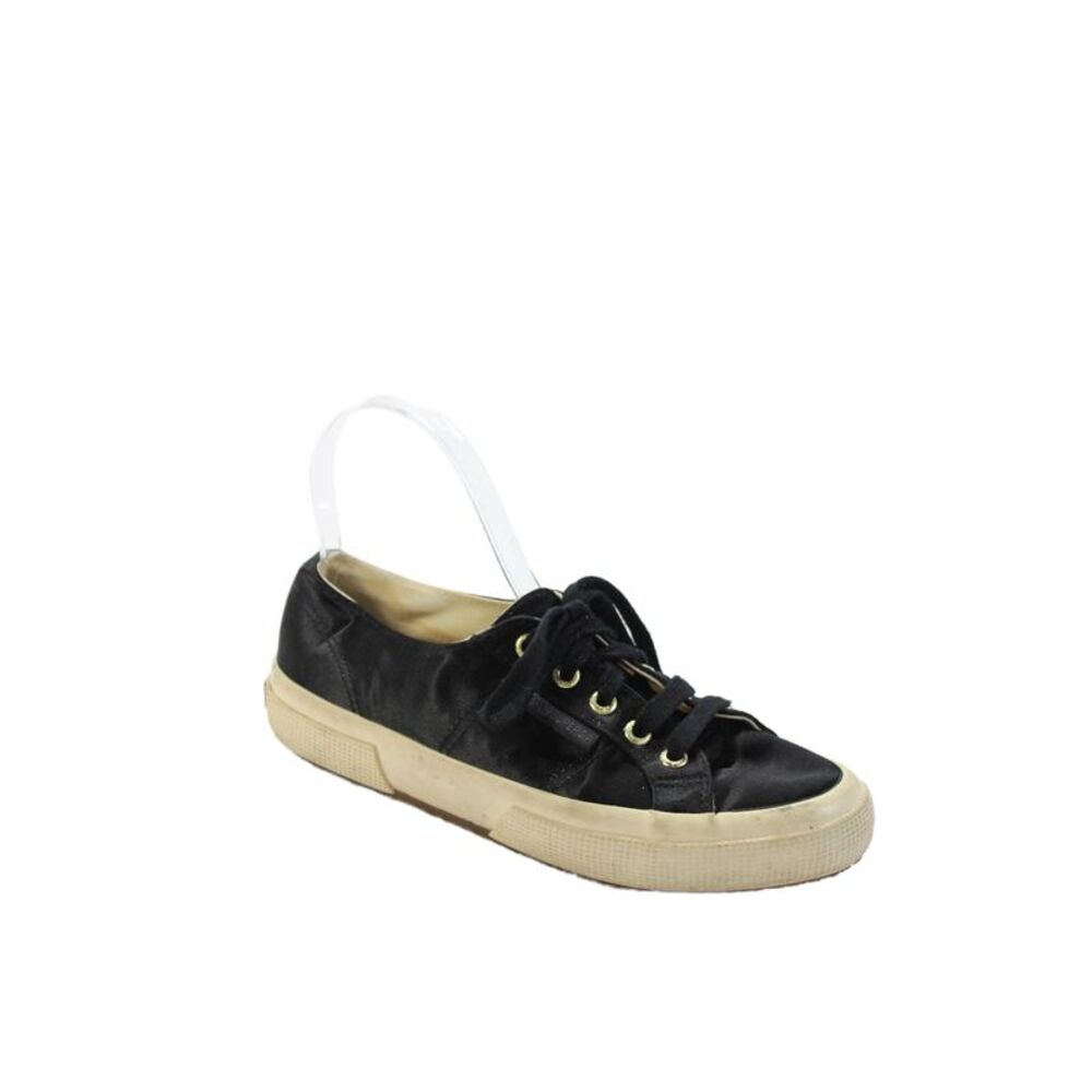 Superga X The Man Repeller Womens Lace-Up Low-Top Casual Sneakers Black Size 6.5